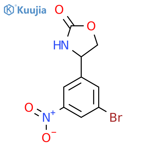 4-(3-bromo-5-nitrophenyl)-1,3-oxazolidin-2-one structure