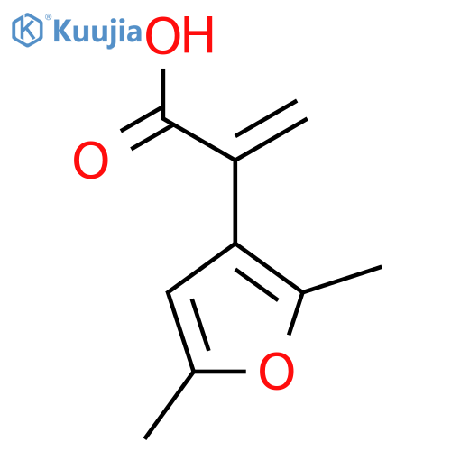 2-(2,5-dimethylfuran-3-yl)prop-2-enoic acid structure