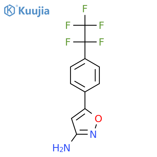 5-4-(pentafluoroethyl)phenyl-1,2-oxazol-3-amine structure