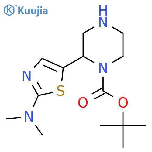 tert-butyl 2-2-(dimethylamino)-1,3-thiazol-5-ylpiperazine-1-carboxylate structure