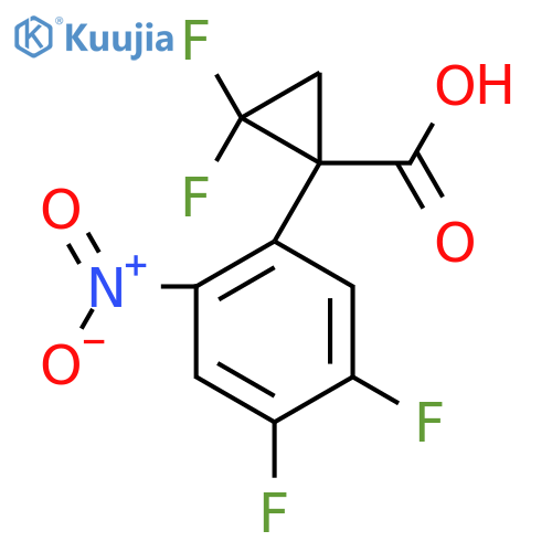 1-(4,5-difluoro-2-nitrophenyl)-2,2-difluorocyclopropane-1-carboxylic acid structure