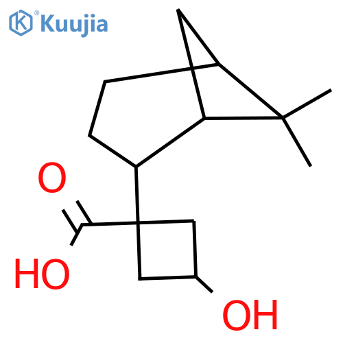 1-{6,6-dimethylbicyclo3.1.1heptan-2-yl}-3-hydroxycyclobutane-1-carboxylic acid structure