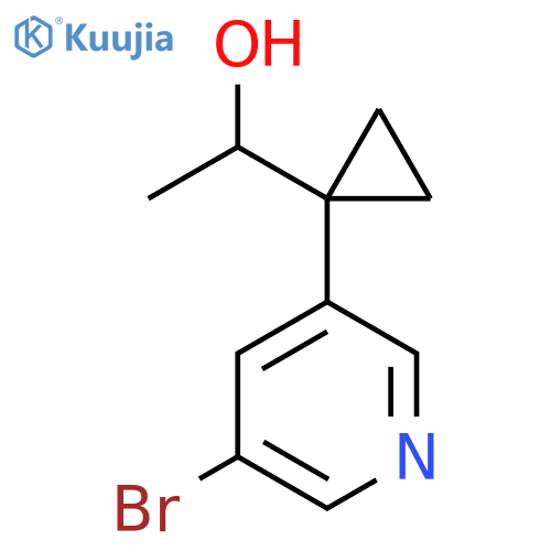 1-1-(5-bromopyridin-3-yl)cyclopropylethan-1-ol structure