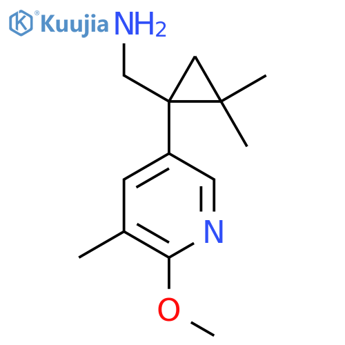 1-(6-methoxy-5-methylpyridin-3-yl)-2,2-dimethylcyclopropylmethanamine structure