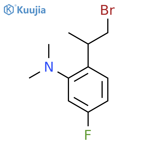 2-(1-bromopropan-2-yl)-5-fluoro-N,N-dimethylaniline structure