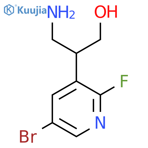 3-amino-2-(5-bromo-2-fluoropyridin-3-yl)propan-1-ol structure