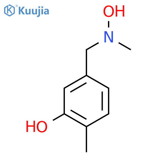 5-{hydroxy(methyl)aminomethyl}-2-methylphenol structure