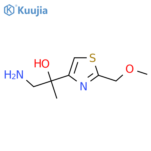 1-amino-2-2-(methoxymethyl)-1,3-thiazol-4-ylpropan-2-ol structure