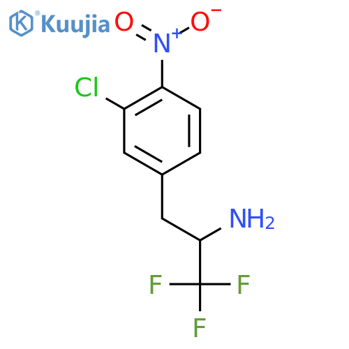 3-(3-chloro-4-nitrophenyl)-1,1,1-trifluoropropan-2-amine structure