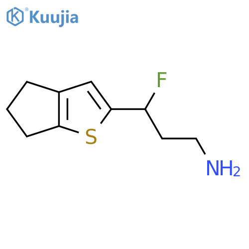 3-{4H,5H,6H-cyclopentabthiophen-2-yl}-3-fluoropropan-1-amine structure