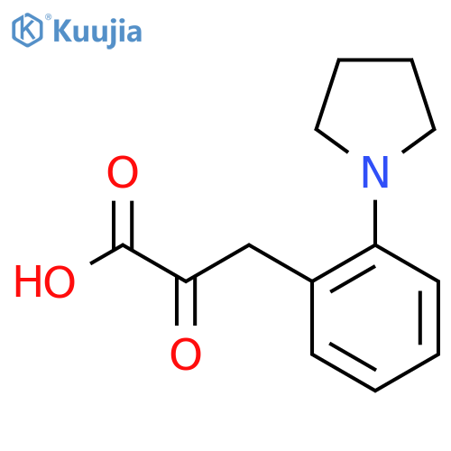 2-oxo-3-2-(pyrrolidin-1-yl)phenylpropanoic acid structure