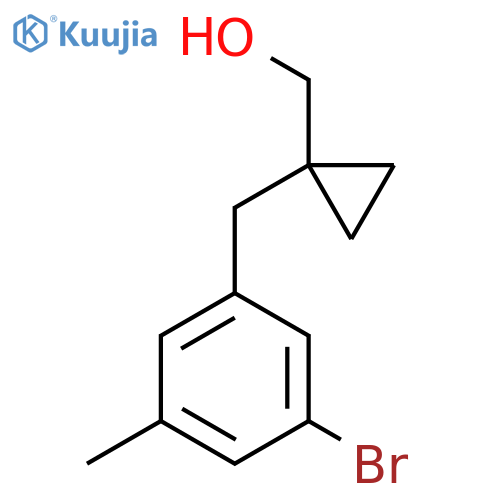 {1-(3-bromo-5-methylphenyl)methylcyclopropyl}methanol structure
