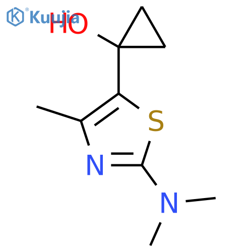 1-2-(dimethylamino)-4-methyl-1,3-thiazol-5-ylcyclopropan-1-ol structure