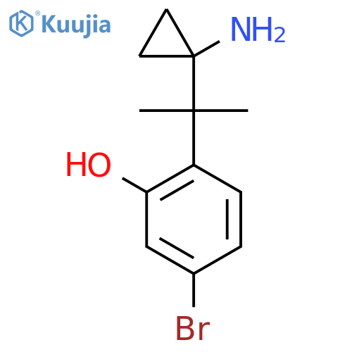 2-2-(1-aminocyclopropyl)propan-2-yl-5-bromophenol structure