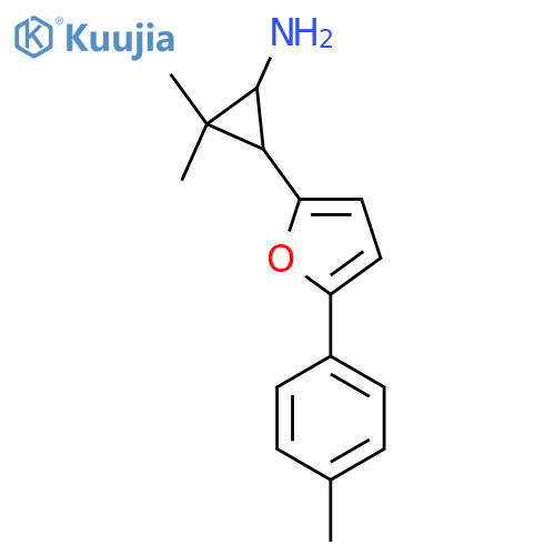 2,2-dimethyl-3-5-(4-methylphenyl)furan-2-ylcyclopropan-1-amine structure