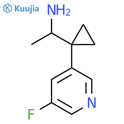 1-1-(5-fluoropyridin-3-yl)cyclopropylethan-1-amine structure