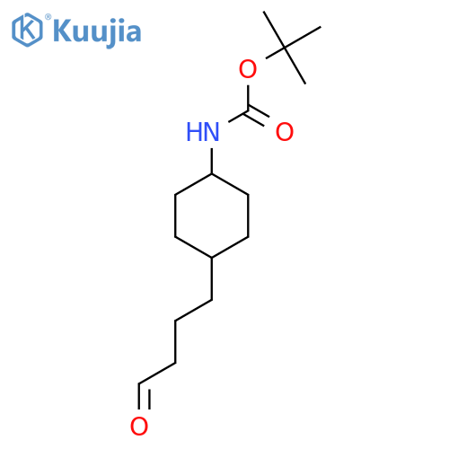 tert-butyl N-4-(4-oxobutyl)cyclohexylcarbamate structure