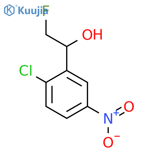 1-(2-chloro-5-nitrophenyl)-2-fluoroethan-1-ol structure