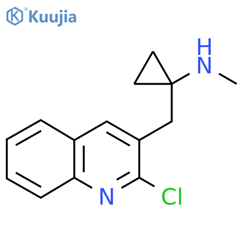 1-(2-chloroquinolin-3-yl)methyl-N-methylcyclopropan-1-amine structure
