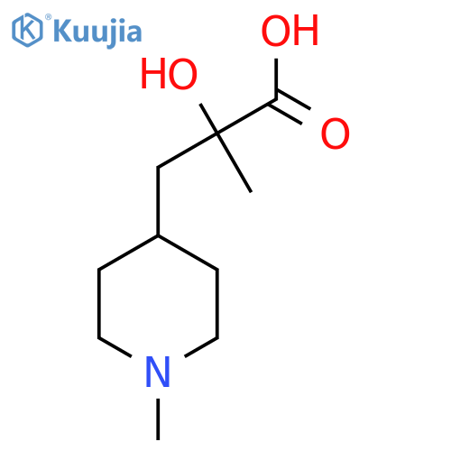 2-hydroxy-2-methyl-3-(1-methylpiperidin-4-yl)propanoic acid structure