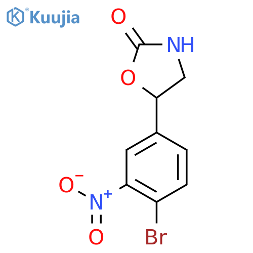 5-(4-bromo-3-nitrophenyl)-1,3-oxazolidin-2-one structure