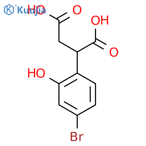 2-(4-bromo-2-hydroxyphenyl)butanedioic acid structure