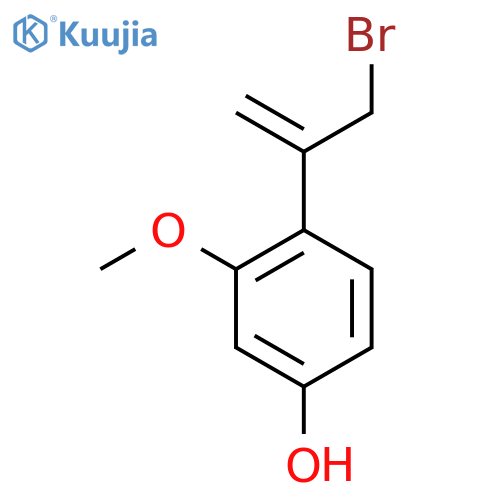 4-(3-bromoprop-1-en-2-yl)-3-methoxyphenol structure