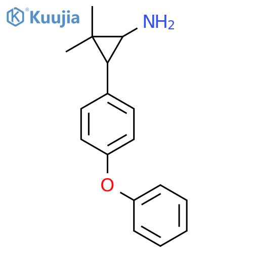 2,2-dimethyl-3-(4-phenoxyphenyl)cyclopropan-1-amine structure