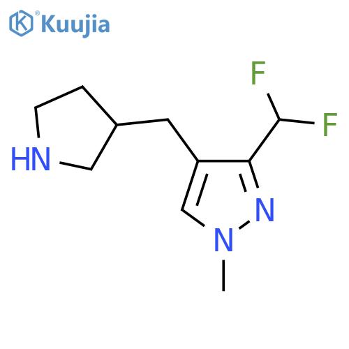 3-(difluoromethyl)-1-methyl-4-[(pyrrolidin-3-yl)methyl]-1H-pyrazole structure