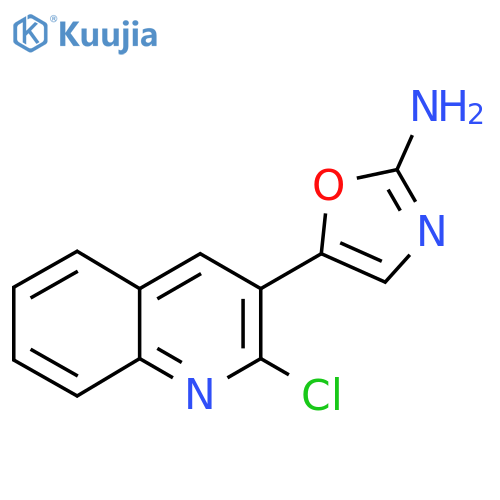5-(2-chloroquinolin-3-yl)-1,3-oxazol-2-amine structure