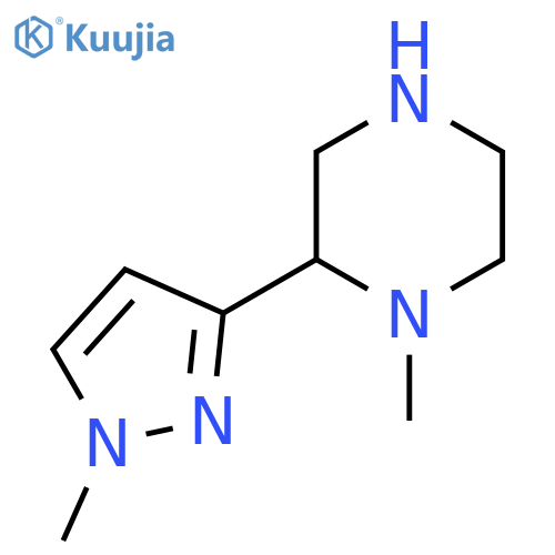 1-methyl-2-(1-methyl-1H-pyrazol-3-yl)piperazine structure
