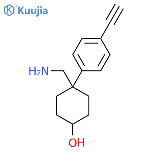 4-(aminomethyl)-4-(4-ethynylphenyl)cyclohexan-1-ol structure