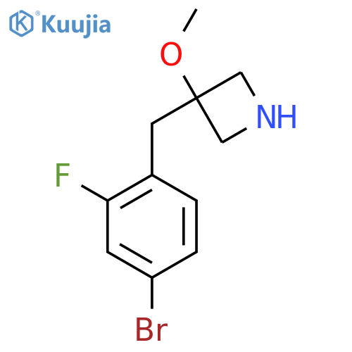 3-(4-bromo-2-fluorophenyl)methyl-3-methoxyazetidine structure