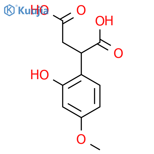 2-(2-hydroxy-4-methoxyphenyl)butanedioic acid structure