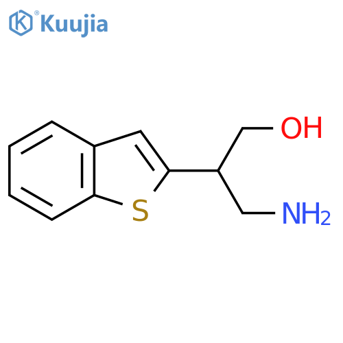 3-amino-2-(1-benzothiophen-2-yl)propan-1-ol structure