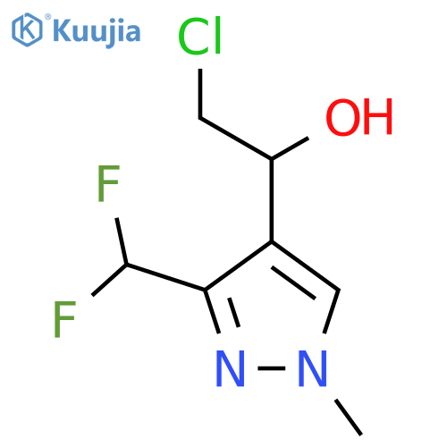 2-chloro-1-3-(difluoromethyl)-1-methyl-1H-pyrazol-4-ylethan-1-ol structure