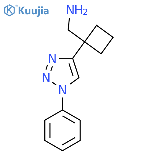 1-(1-phenyl-1H-1,2,3-triazol-4-yl)cyclobutylmethanamine structure