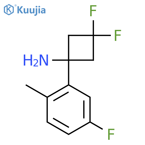 3,3-difluoro-1-(5-fluoro-2-methylphenyl)cyclobutan-1-amine structure