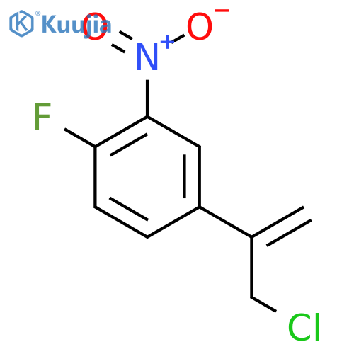 4-(3-chloroprop-1-en-2-yl)-1-fluoro-2-nitrobenzene structure