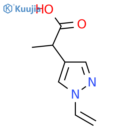 2-(1-ethenyl-1H-pyrazol-4-yl)propanoic acid structure