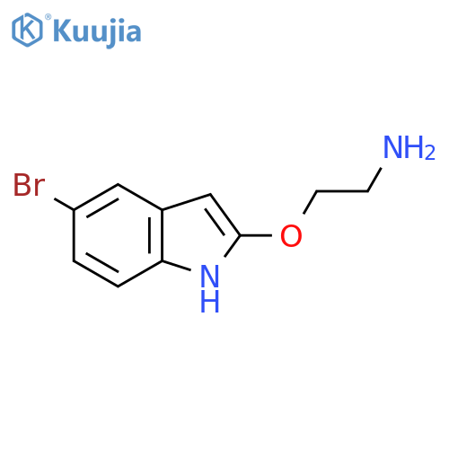 2-(5-bromo-1H-indol-2-yl)oxyethan-1-amine structure