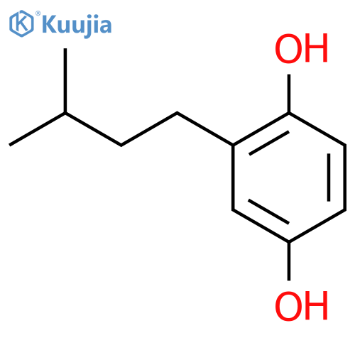 1,4-Benzenediol,2-(3-methylbutyl)- structure
