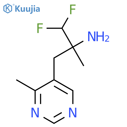 1,1-difluoro-2-methyl-3-(4-methylpyrimidin-5-yl)propan-2-amine structure