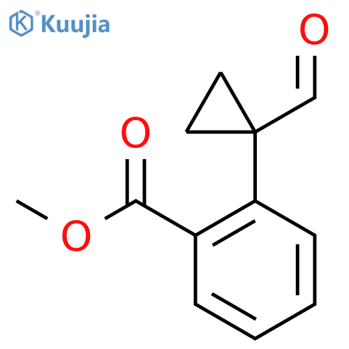 methyl 2-(1-formylcyclopropyl)benzoate structure
