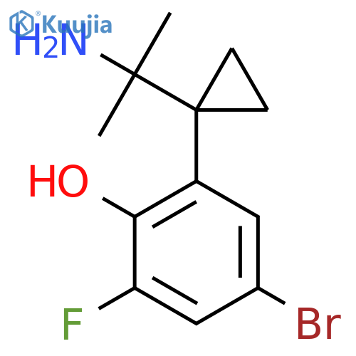 2-1-(2-aminopropan-2-yl)cyclopropyl-4-bromo-6-fluorophenol structure
