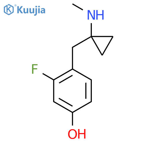3-fluoro-4-{1-(methylamino)cyclopropylmethyl}phenol structure
