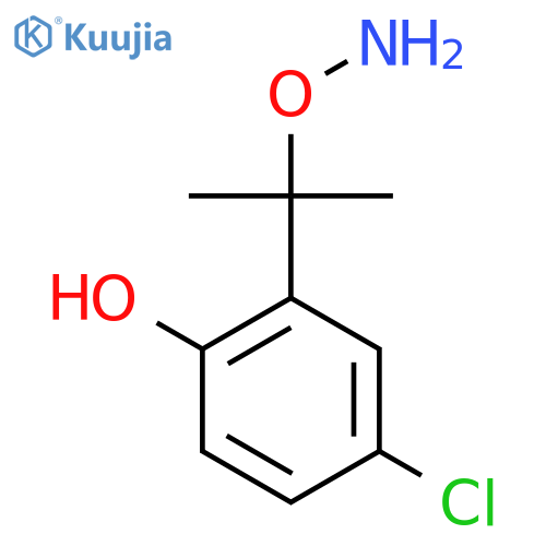 2-2-(aminooxy)propan-2-yl-4-chlorophenol structure