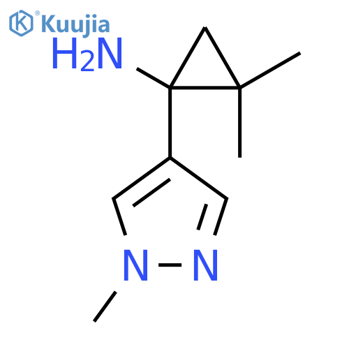 2,2-dimethyl-1-(1-methyl-1H-pyrazol-4-yl)cyclopropan-1-amine structure