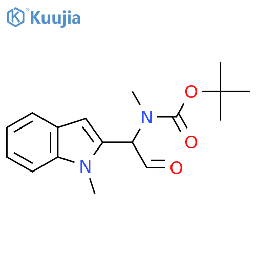 tert-butyl N-methyl-N-1-(1-methyl-1H-indol-2-yl)-2-oxoethylcarbamate structure
