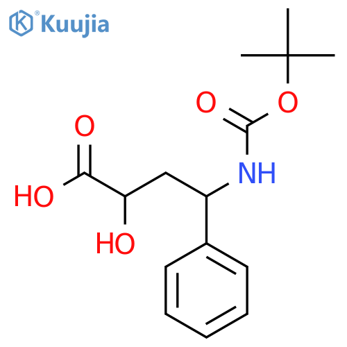 4-{(tert-butoxy)carbonylamino}-2-hydroxy-4-phenylbutanoic acid structure